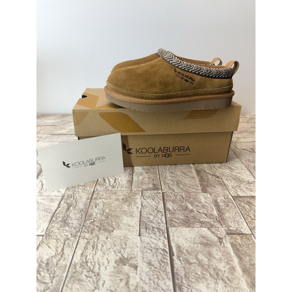 Koolaburra by UGG K Burree Slip-On/Slides, Suede, Chestnut, Girl’s Size 12 NIB